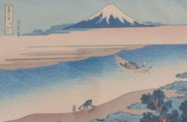 Katsushika HokusaiDer Tama Fluss in der Provinz Musashi(Honjo 1760-1849 Asakusa) Farbholzschnitt,