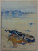 Huber, ErnstStockholm von Söder/ Mälarensund(Wien 1895-1960 ebd.) Aquarell. Rechts unten betitelt,