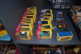 Eighteen Matchbox Lesney diecast Models of Yesteryear vehicles, Y-1 - Y16 in pink, purple or blue