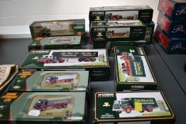 Eleven Corgi (china) Eddie Stobart diecast advertisng vehicles, including AEC Truck & Trailer 97369,