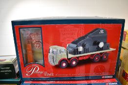 Three Corgi (china) Passage of Time, The Leyland Clocks diecast advetising wagons, 09804, 24503 &
