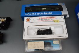 Three N Gauge Locomotives, Dapol GBRf Evebing Star, Bachmann Dockside 0-4-0 and Atlas 0-4-0 Steam