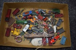 A small collection of Britains lead Zoo and Farm animals, similar drivers and accessories, Cresent