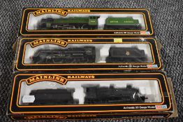Three Mainline 00 gauge Loco's & Tenders, 4-6-0 Sir Robert Turnbull, cat no 37-075, 4-6-0 Fowler