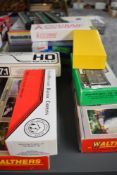 Thirteen Walthers, Accurail, Roundhouse and similar plastic HO scale Rolling Stock Kits, boxed,