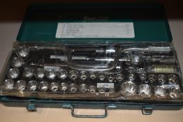 A Kamasa tools socket set, complete in case.