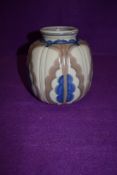 A Carter Stabler Adams and Poole vase with blue and brown ground