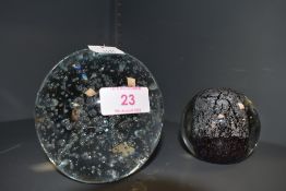 A crystal glass paper weight or dump and similar