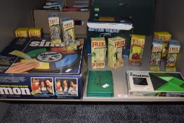 A quantity of retro games, such as Astro wars and collectable figurines including Wallace and