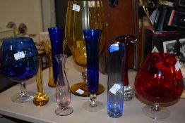An array of colourful glass ware.