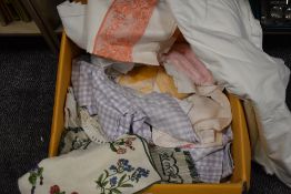 A selection of table cloths and similar linen