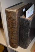 Two volumes of religious interest including Foxes book of Martyrs, and similar bible