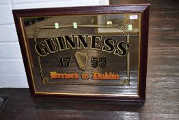 An advertising pub tavern mirror for Guiness