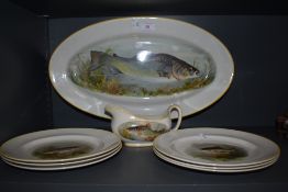 A selection of fish themed serving plates by Lawleys