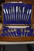 A fine canteen of cutlery by Elkington