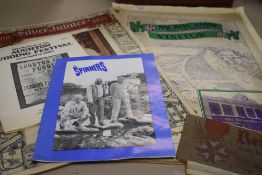 A local interest news article and a signed music catalogue by the Spinners signed by all band