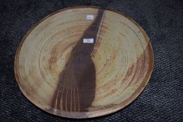 A large studio pottery charger.