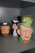 A selection of character jugs including Beswick and Royal Doulton