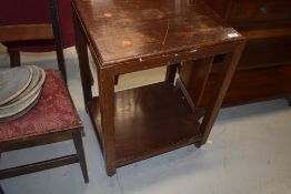 An early 20th Century mahogany tea trolley