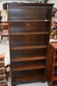 A modern priory style bookshelf, width approx. 86cm, height 183cm, depth 32cm