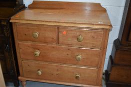 A stripped pine chest of two over two drawers, approx. width 93cm