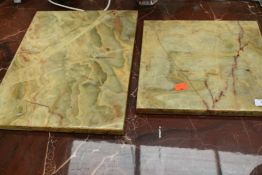 Two pieces of marble, one just under 30 x 30cm , the other approx. 30 x 40cm, would make good