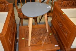 A modern teardrop occasional table, height approx. 39cm