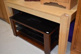 A modern part oak dining table