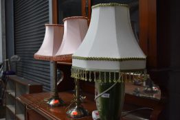 Three modern table lamps