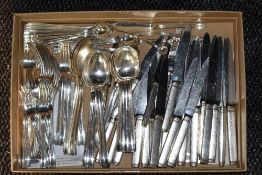 A large collection of Dutch silver plated cutlery by Keltum with matched knives by Gerritsen & Van