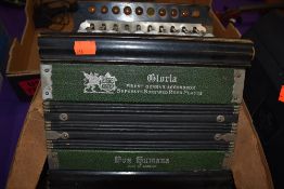 An early 20th Century German button Accordion , possibly original box