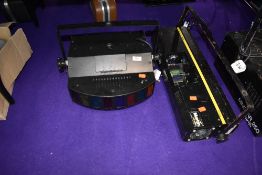 Two stage lighting effects including Martin Sweetpea, both power on and light, but motors may need