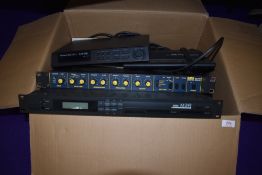 Four vintage effects units, being Roland MT-32, Yamaha REX-50, Korg SDD-1000 (delay) and Korg M3R