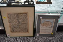 Two Antiquarian Maps, Norfolk/Suffolk interest. One depicting the Norfolk-Suffolk border around