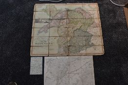 Folding Maps. North Wales interest. J. & A. Walker - To Lieut. General the Most Honorable the