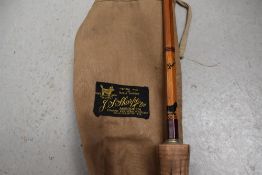 A 9ft 6in split cane F J Sharpe Scottie The Aberdeen with original sleeve