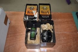 Two J W Young fly fishing reels, Pridex and Beaudex in original boxes