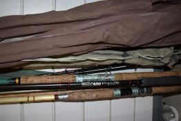 A selection of fishing rods