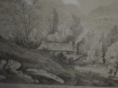 Nine prints, after William Green, Lakes views 19th, re-issues, inc Portinscale, each 26 x 36cm