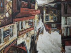 An oil painting, J Daford, Paris Street, indistinctly signed and dated (19)64, 58 x 91cm