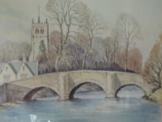 A watercolour, Neil Taylor, River Kent, Kendal, signed and dated (19)77 and attributed verso, framed