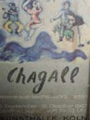 A print, poster, after Chagall, Werke aus sechs Jahrzehnte, Sep-Oct 1967, 114 x 80cm