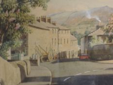 A watercolour, Geoffrey H Pooley, Kirkby Lonsdale, signed, framed and glazed, 25 x 36cm