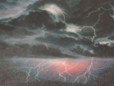 A Ltd Ed mezzotint, after Susan Jameson, Electric Storm, numbered 104/150, signed, framed and