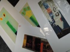 Four prints, artist proofs, after Russell Baker, Lydian IV and Flight III, both 60 x 22cm, and