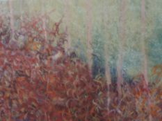 A Pastel sketch, Ben Holgate, October morning, Silverdale, signed, framed and glazed, 40 x 54cm