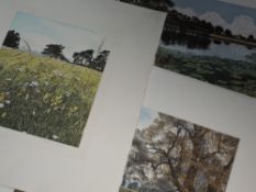 Three Ltd Ed prints, after Graham, Hayfield, numbered 156/350, 35 x 26cm, Home Field, numbered 120/