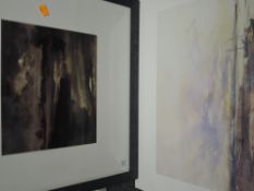 A watercolour, Tiana Marie, atmospheric lake scene, signed and dated (19)83, framed and glazed, 24 x