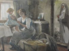 A print after Arthur Kemp Tebby, More Heavens Than One, blind stamped, 41 x 62cm