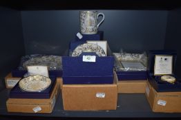 A selection of limited edition ceramics by Royal Worcester celebrating Golden Jubilee